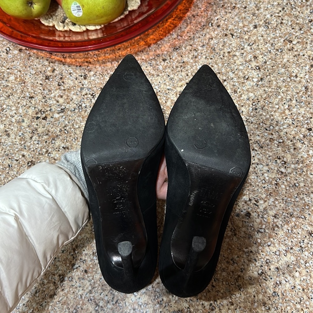 Stuart Weitzman Black Suede Heels - Picture 4 of 4